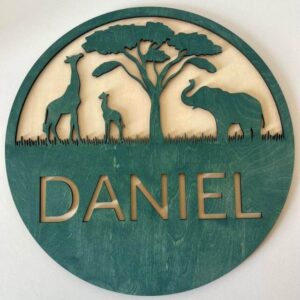 Safari Adventure nursery sign