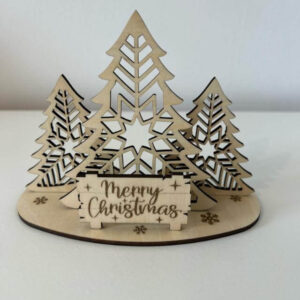 Woodland Holiday Greetings sign